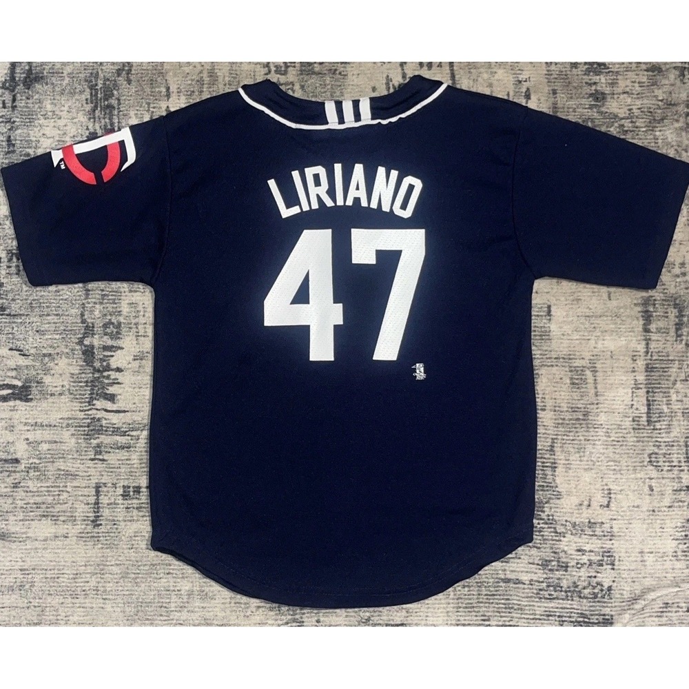 MINNESOTA TWINS ADIDAS FRANCISCO LIRIANO JERSEY YOUTH M 10-12 Vtg MLB BLUE EUC